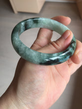 Load image into Gallery viewer, 57.2mm certified natural Type A icy watery dark green/black jadeite jade bangle BK130-8238
