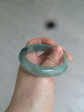 Load image into Gallery viewer, 49mm Certified Type A 100% Natural dark green/gray oval Jadeite Jade bangle AX4-2872
