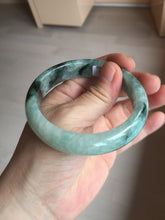 Load image into Gallery viewer, 57.2mm certified natural Type A icy watery dark green/black jadeite jade bangle BK130-8238
