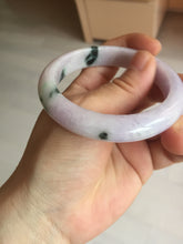 Load image into Gallery viewer, SOld! pleae don&#39;t order. Thanks. 55mm certified 100% natural type A sunny green/purple jadeite jade bangle BN86-8721
