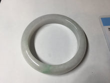 Load image into Gallery viewer, 56.6mm certified 100% natural Type A icy watery light green/white jadeite jade bangle BP52-3872
