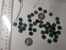 Load image into Gallery viewer, 10-10.5mm 100% natural type A icy watery dark green blue gray four-leaf clover Guatemala jadeite jade pendants PC10
