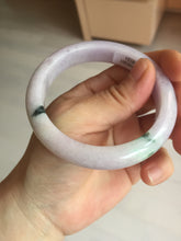 Load image into Gallery viewer, SOld! pleae don&#39;t order. Thanks. 55mm certified 100% natural type A sunny green/purple jadeite jade bangle BN86-8721
