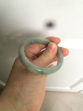 Load image into Gallery viewer, 49mm Certified Type A 100% Natural dark green/gray oval Jadeite Jade bangle AX4-2872
