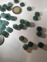 Load image into Gallery viewer, 10-10.5mm 100% natural type A icy watery dark green blue gray four-leaf clover Guatemala jadeite jade pendants PC10
