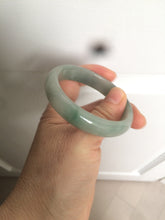 Load image into Gallery viewer, 49mm Certified Type A 100% Natural dark green/gray oval Jadeite Jade bangle AX4-2872
