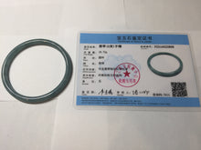 Load image into Gallery viewer, 62mm Certified Type A 100% Natural light green/blue/gray Guatemala slim round cut Jadeite bangle BP219-3808
