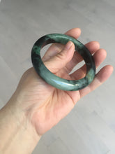 Load image into Gallery viewer, 58.8mm Certified 100% natural Type A dark green/black(绿水墨)  jadeite jade bangle pb55-9772
