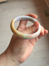 Load image into Gallery viewer, 55mm Certified type A 100% Natural light green/red/purple/yellow(FU Lu SHOU, 福禄寿) Jadeite bangle BS69-2537
