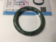 Load image into Gallery viewer, 58.2mm certified type A 100% Natural oily spinach green jadeite jade bangle PC11-9242
