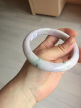 Load image into Gallery viewer, 61.4mm certified 100% natural type A sunny green/purple jadeite jade bangle BN87-8718
