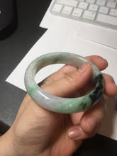 Load image into Gallery viewer, 53.9mm 100% natural Type A sunny green white purple jadeite jade bangle BN4-8233
