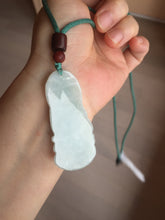 Load image into Gallery viewer, 100% natural white grade A light green white jadeite jade Guanyin pendants AU20-2
