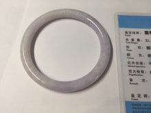 Load image into Gallery viewer, 56.5mm certified Type A 100% Natural purple white oval Jadeite Jade bangle BQ75-4930
