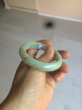 Load image into Gallery viewer, 54.4mm Certified 100% natural Type A light green/yellow jadeite jade bangle m98-6150
