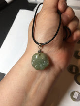 Load image into Gallery viewer, 100% Natural type A green brown doggy paw Jadeite Jade pendant AX154
