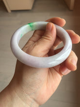 Load image into Gallery viewer, 58.5mm Certified type A 100% Natural sunny green/white/purple(春带彩) Jadeite bangle BS68-2531
