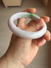 Load image into Gallery viewer, 58.5mm Certified type A 100% Natural sunny green/white/purple(春带彩) Jadeite bangle BS68-2531
