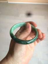 Load image into Gallery viewer, 52.6mm certified 100% natural Type A apple green/dark green jadeite jade bangle H116-2848
