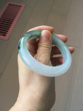 Load image into Gallery viewer, 卖了  55.3mm certified Type A 100% Natural icy watery dark green/purple/clear Jadeite Jade bangle BF144-9538
