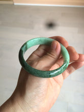 Load image into Gallery viewer, 52.6mm certified 100% natural Type A apple green/dark green jadeite jade bangle H116-2848
