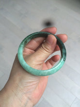 Load image into Gallery viewer, 52.6mm certified 100% natural Type A apple green/dark green jadeite jade bangle H116-2848
