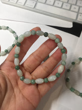 Load image into Gallery viewer, 100% natural type A light green jadeite jade beads bracelet group BQ76
