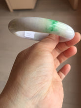 Load image into Gallery viewer, 58.5mm Certified type A 100% Natural sunny green/white/purple(春带彩) Jadeite bangle BS68-2531
