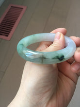 Load image into Gallery viewer, 卖了  55.3mm certified Type A 100% Natural icy watery dark green/purple/clear Jadeite Jade bangle BF144-9538
