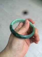 Load image into Gallery viewer, 52.6mm certified 100% natural Type A apple green/dark green jadeite jade bangle H116-2848
