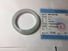 Load image into Gallery viewer, 52.5mm Certified Type A 100% Natural light green white purple Jadeite bangle AU22-0872
