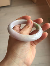 Load image into Gallery viewer, 58.5mm Certified type A 100% Natural sunny green/white/purple(春带彩) Jadeite bangle BS68-2531
