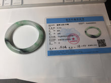 Load image into Gallery viewer, 56.9mm 100% natural Type A sunny green white purple jadeite jade bangle BN6-8241
