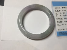 Load image into Gallery viewer, 60.5mm Certified Type A 100% Natural icy watery green/purple chubby Jadeite Jade bangle PB236-9536
