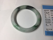 Load image into Gallery viewer, 56.9mm 100% natural Type A sunny green white purple jadeite jade bangle BN6-8241
