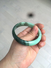 Load image into Gallery viewer, 52.6mm certified 100% natural Type A apple green/dark green jadeite jade bangle H116-2848
