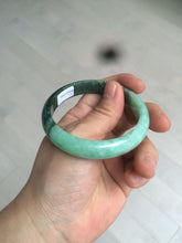 Load image into Gallery viewer, 52.6mm certified 100% natural Type A apple green/dark green jadeite jade bangle H116-2848
