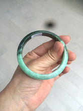 Load image into Gallery viewer, 52.6mm certified 100% natural Type A apple green/dark green jadeite jade bangle H116-2848
