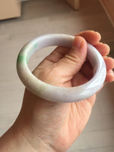 Load image into Gallery viewer, 58.5mm Certified type A 100% Natural sunny green/white/purple(春带彩) Jadeite bangle BS68-2531
