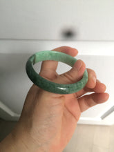 Load image into Gallery viewer, 52.6mm certified 100% natural Type A apple green/dark green jadeite jade bangle H116-2848
