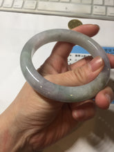 Load image into Gallery viewer, 60.5mm Certified Type A 100% Natural icy watery green/purple chubby Jadeite Jade bangle PB236-9536
