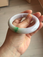 Load image into Gallery viewer, 58.5mm Certified type A 100% Natural sunny green/white/purple(春带彩) Jadeite bangle BS68-2531
