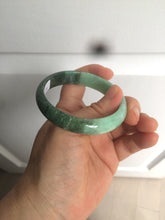 Load image into Gallery viewer, 52.6mm certified 100% natural Type A apple green/dark green jadeite jade bangle H116-2848
