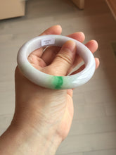 Load image into Gallery viewer, 58.5mm Certified type A 100% Natural sunny green/white/purple(春带彩) Jadeite bangle BS68-2531
