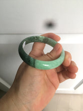 Load image into Gallery viewer, 52.6mm certified 100% natural Type A apple green/dark green jadeite jade bangle H116-2848
