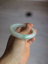 Load image into Gallery viewer, 52.5 mm Certified Type A 100% Natural sunny green/white Jadeite jade bangle m97-5059
