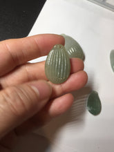Load image into Gallery viewer, 100% Natural type A light green/gray candied dates Jadeite Jade pendant AX155
