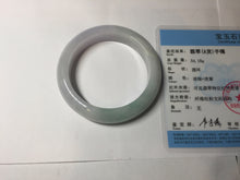 Load image into Gallery viewer, 52.5mm Certified Type A 100% Natural light green white purple Jadeite bangle AU22-0872
