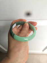 Load image into Gallery viewer, 52.6mm certified 100% natural Type A apple green/dark green jadeite jade bangle H116-2848
