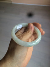 Load image into Gallery viewer, 52.5 mm Certified Type A 100% Natural sunny green/white Jadeite jade bangle m97-5059
